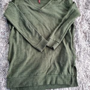 Long green sweater